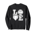 Love Baseball Baseball Mom Home Sweatshirt - Graphic Print for Adults - T-Shirt, Sweatshirt, Hoodie