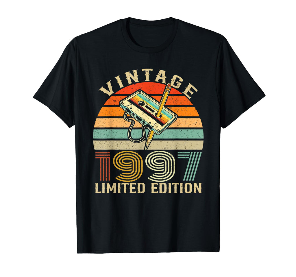 1997 Birthday Cassette Tape T-Shirt - Minimalist Print for Adults - T-Shirt, Sweatshirt, Hoodie