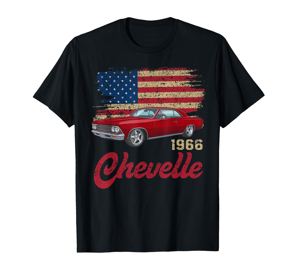 1966 Chevelle 66 American Muscle Car T-Shirt - Novelty Apparel for Adults - T-Shirt, Sweatshirt, Hoodie