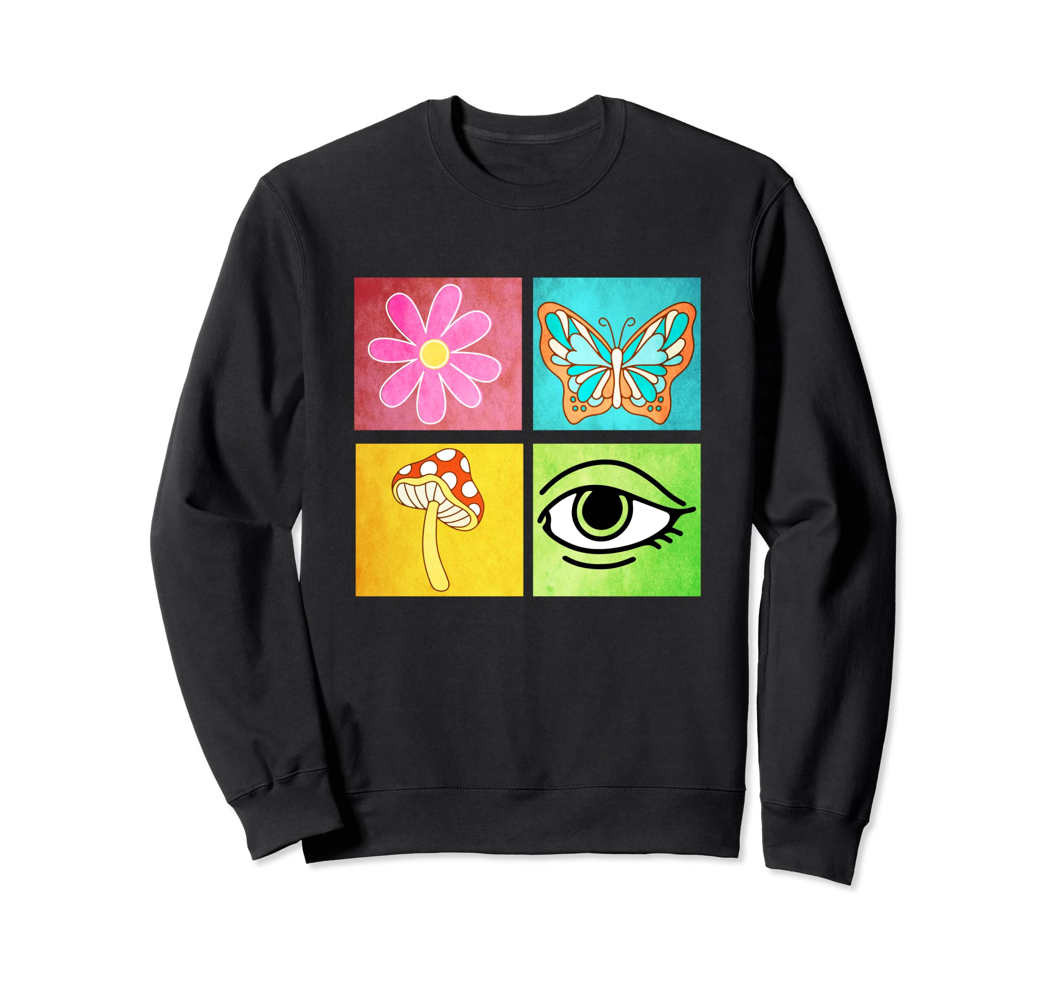 Butterfly Groovy Daisy Flower Sweatshirt - Trendy Graphic for Adults - T-Shirt, Sweatshirt, Hoodie