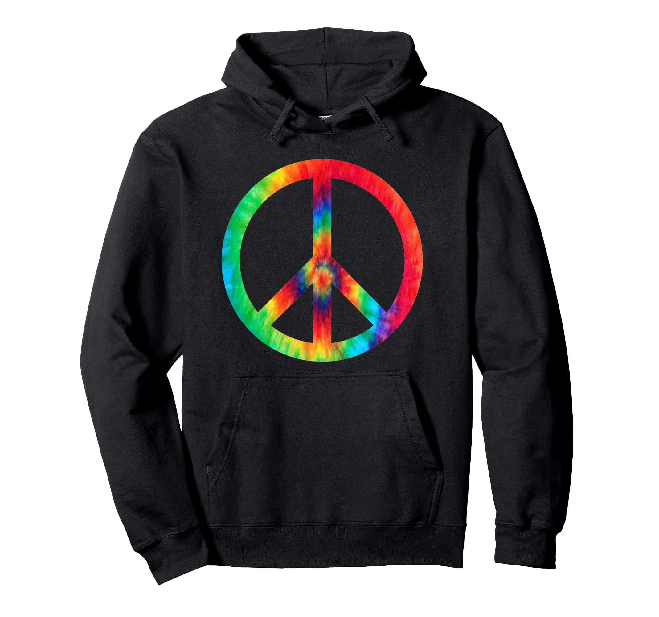 Hippie Tie Dye Or 70S Peace Sign Hoodie - Streetwear Style Unisex - T-Shirt, Sweatshirt, Hoodie