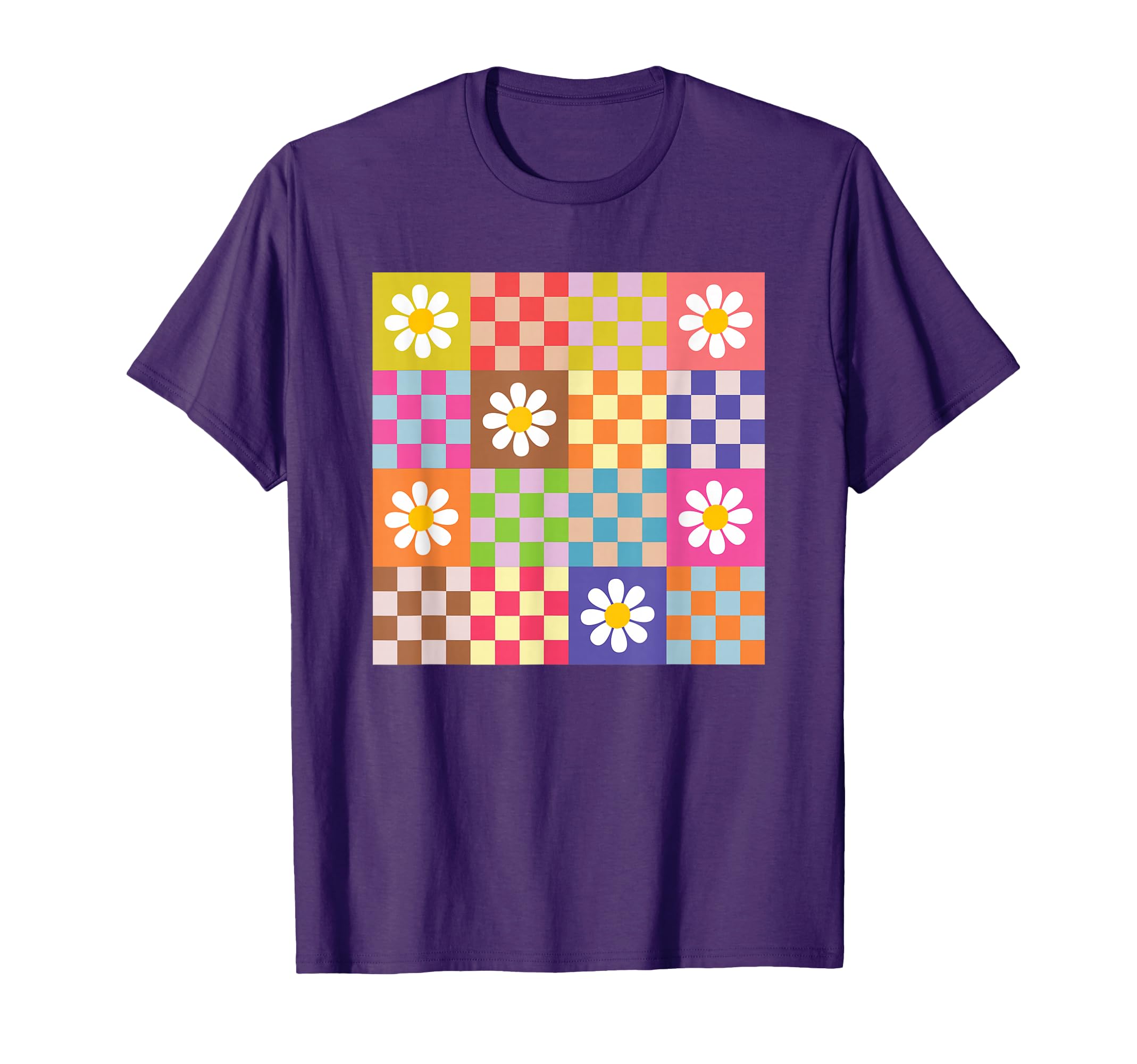 Colorful Checkered Pattern T-Shirt - Fun Novelty Design Unisex - T-Shirt, Sweatshirt, Hoodie