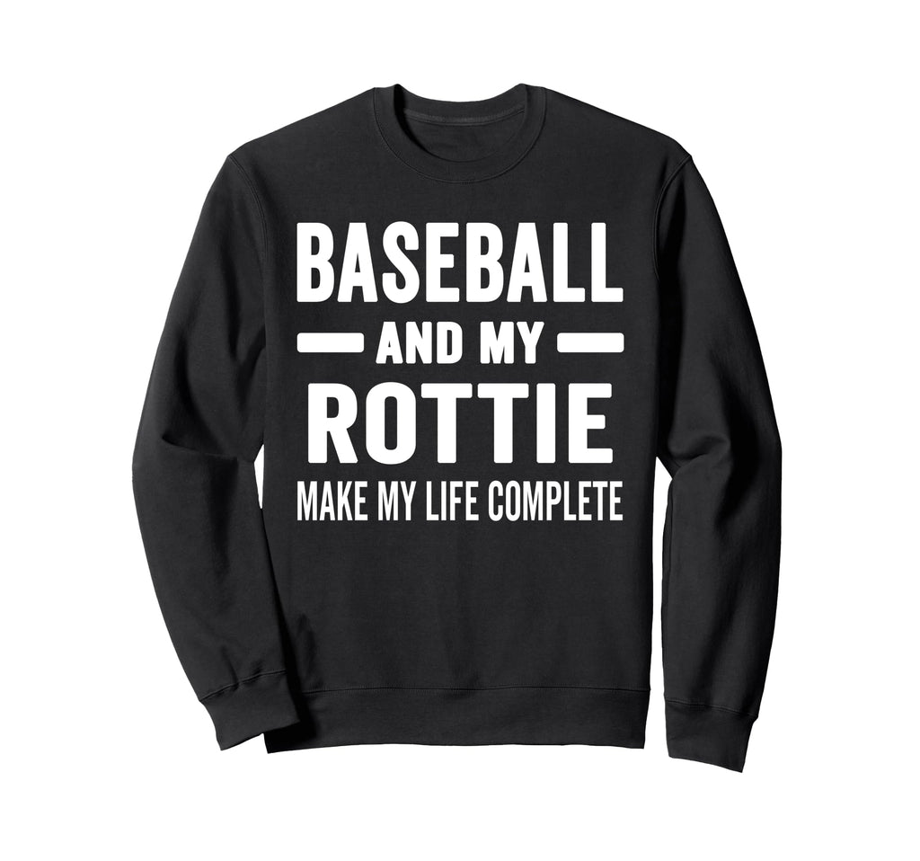 Baseball And My Rottie Mama Dog Lover Sweatshirt - Custom Art Print Unisex - T-Shirt, Sweatshirt, Hoodie