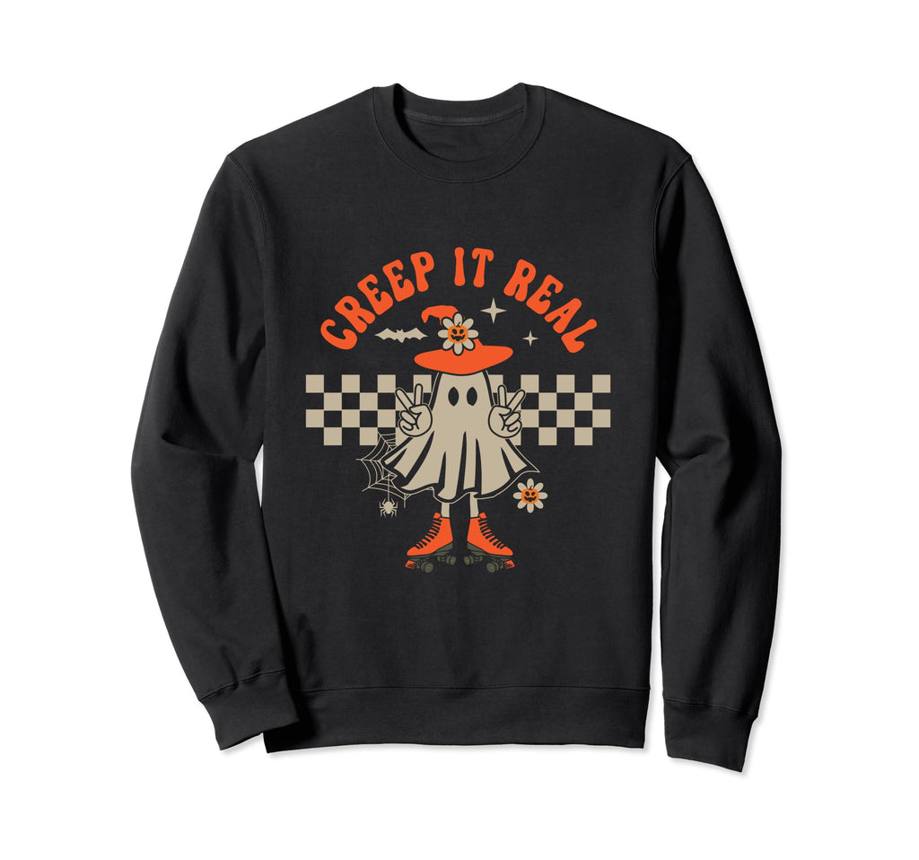 Creep It Real Peace Out Ghost Sweatshirt - Custom Art Print Men Women - T-Shirt, Sweatshirt, Hoodie