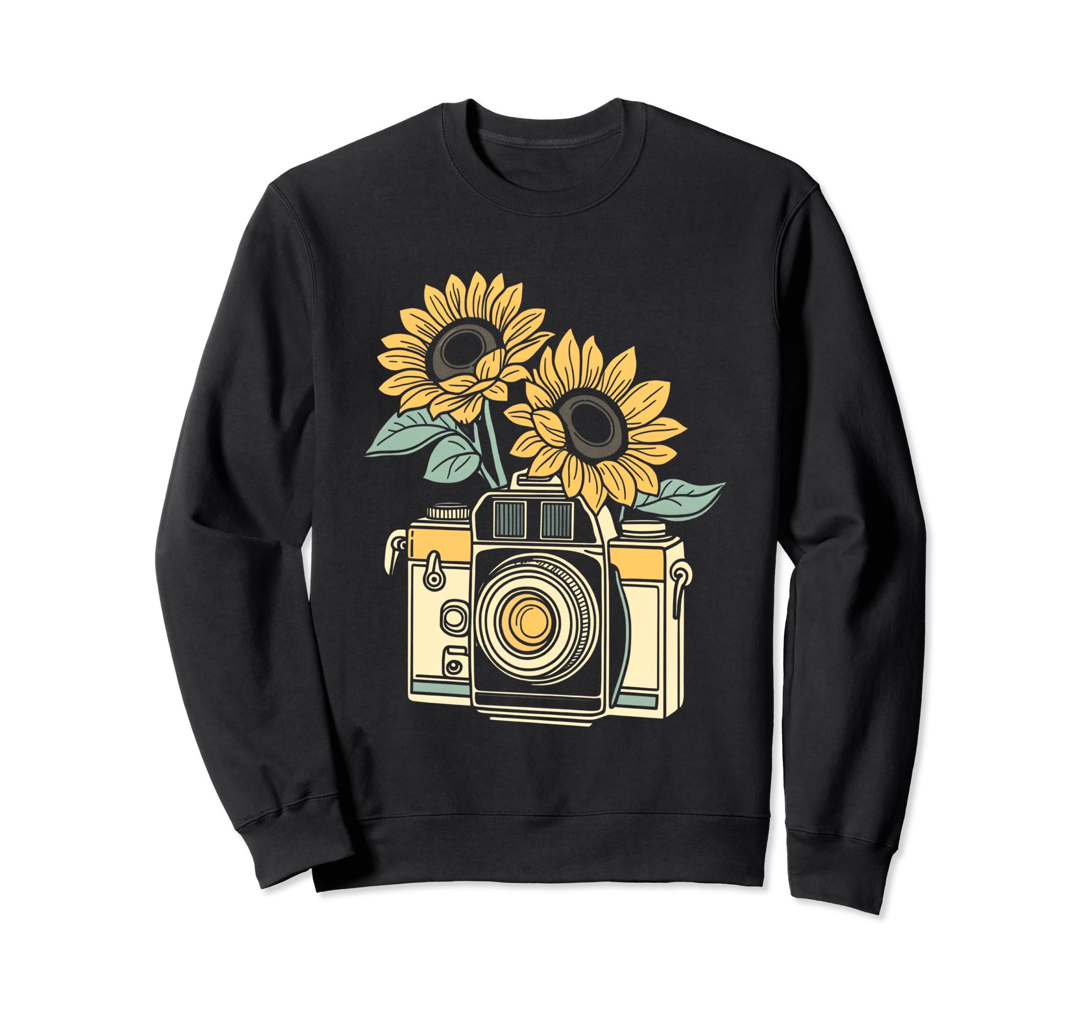 Photographer Sunflower Camera Sweatshirt - Graphic Print Unisex - T-Shirt, Sweatshirt, Hoodie