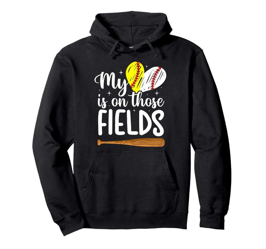 Those Fields Baseball Softball Mom Hoodie - Minimalist Print Men Women - T-Shirt, Sweatshirt, Hoodie