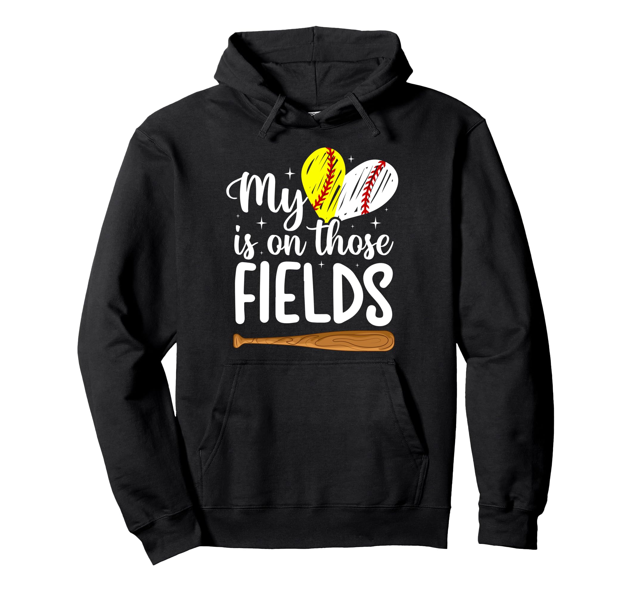 Those Fields Baseball Softball Mom Hoodie - Minimalist Print Men Women - T-Shirt, Sweatshirt, Hoodie