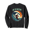 He Is Rizzin Jesus Surfing Funny Easter Sweatshirt - Graphic Print Unisex - T-Shirt, Sweatshirt, Hoodie