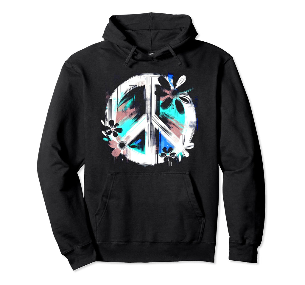 60S 70S Peace Love And Groovy Flower Hoodie - Aesthetic Graphic Men Women - T-Shirt, Sweatshirt, Hoodie
