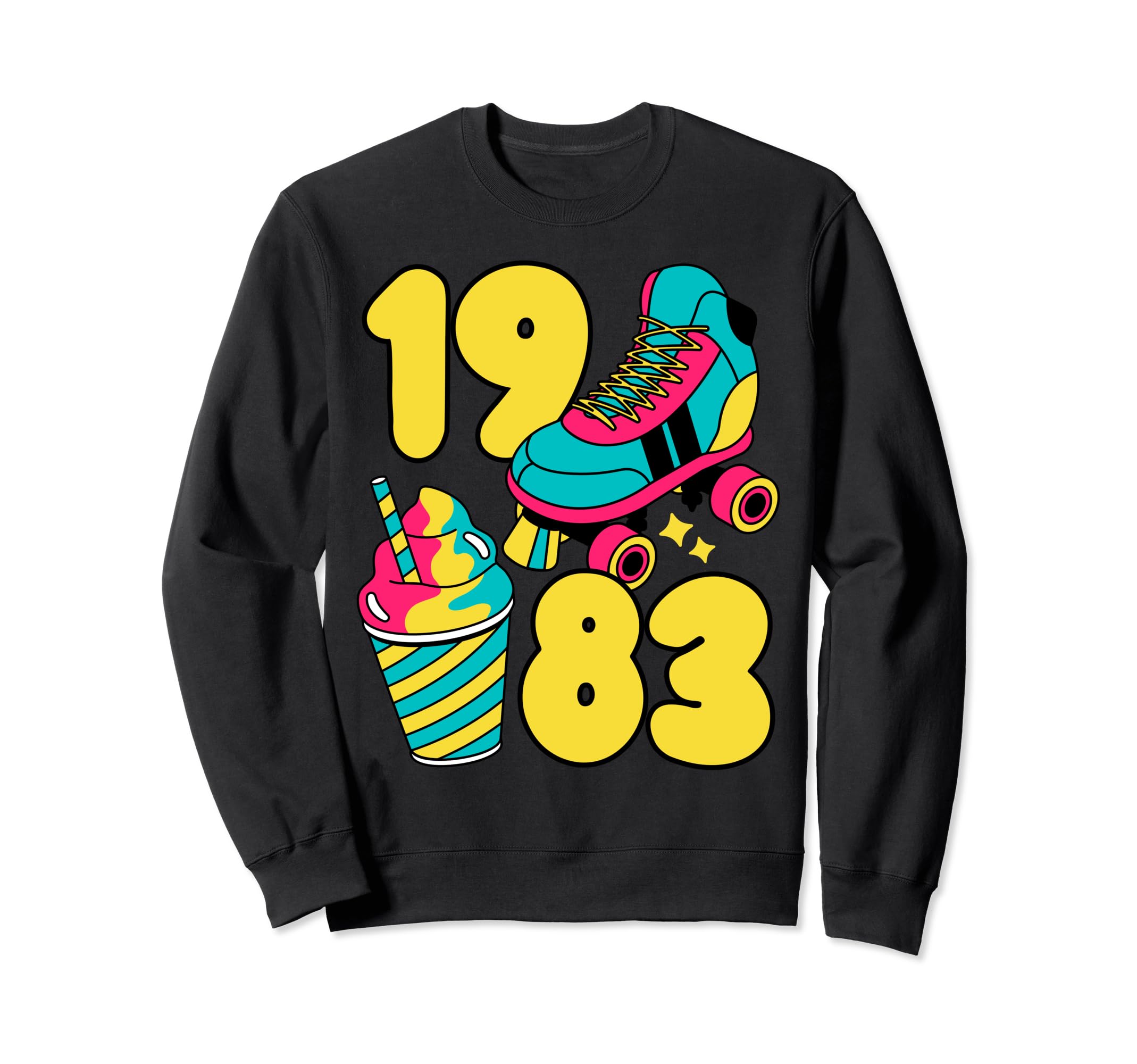 1983 Roller Skates Sweet Treats Sweatshirt - Minimalist Print Unisex - T-Shirt, Sweatshirt, Hoodie