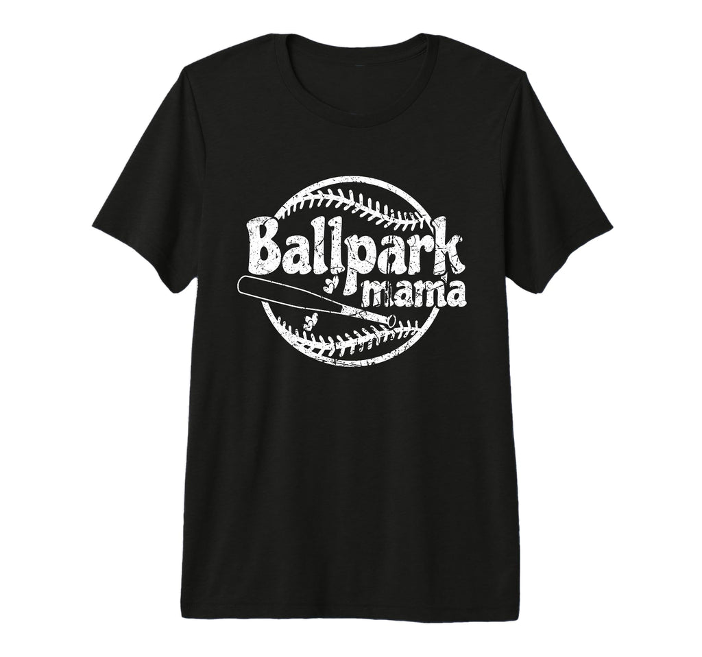 Baseball Ballpark Mama Tri Blend T-Shirt - Unique Graphic Men Women - T-Shirt, Sweatshirt, Hoodie