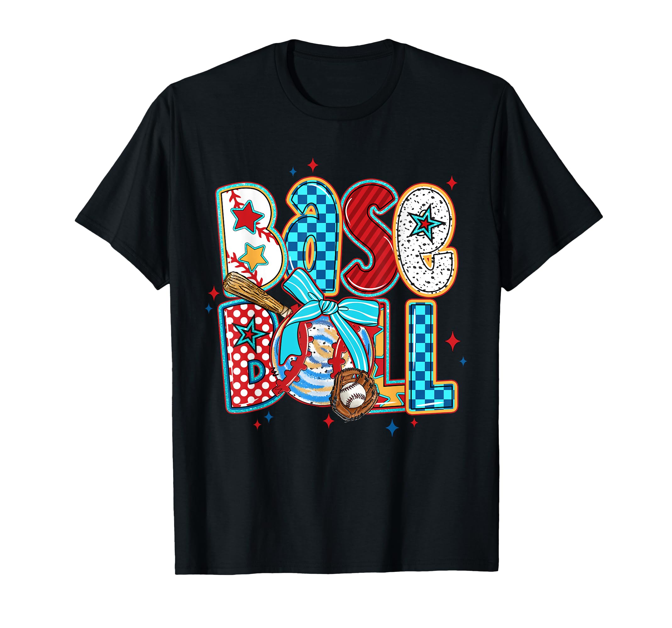 Baseball Mama Checkered Baseball Mama T-Shirt - Custom Art Print Unisex - T-Shirt, Sweatshirt, Hoodie