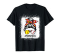 Messy Bun Hair Mom Both Softball Baseball T-Shirt - Unique Graphic Unisex - T-Shirt, Sweatshirt, Hoodie