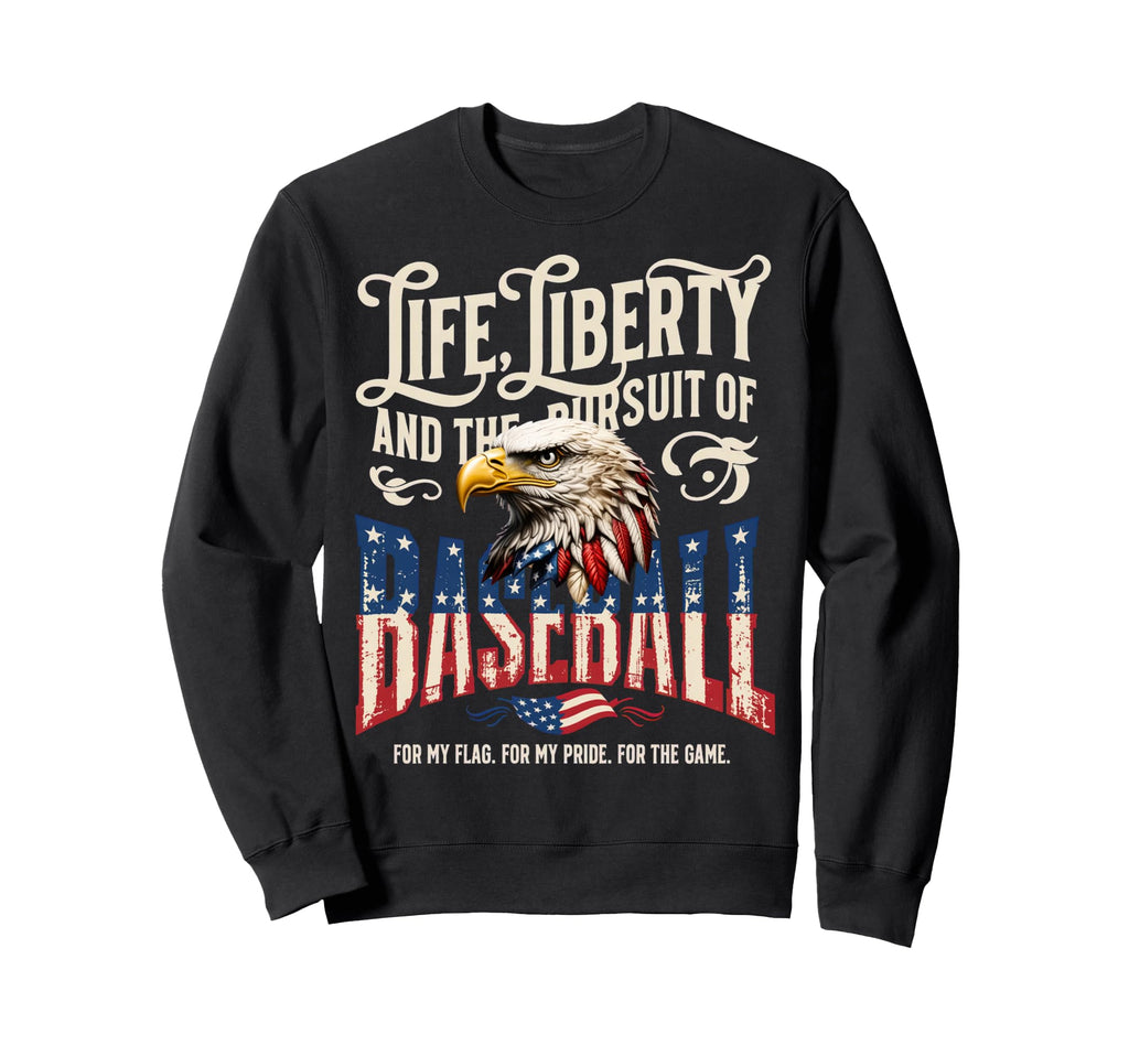 American Baseball Flag Proud Sweatshirt - Custom Art Print Men Women - T-Shirt, Sweatshirt, Hoodie