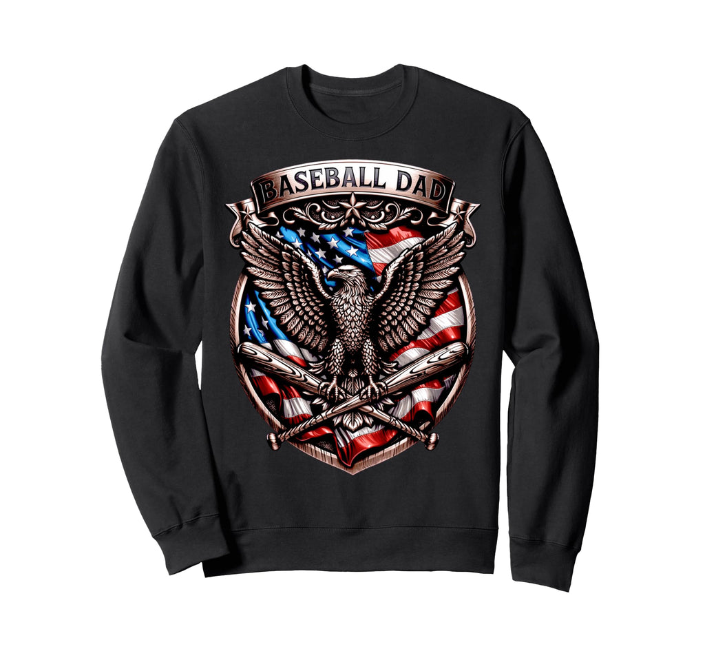 Usa Patriotic Baseball Dad Sweatshirt - Aesthetic Graphic Men Women - T-Shirt, Sweatshirt, Hoodie