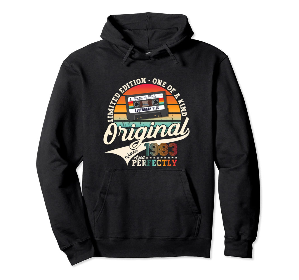 40Th Birthday Original 1983 Cassette Tape Hoodie - Unique Graphic Unisex - T-Shirt, Sweatshirt, Hoodie