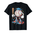 Melting Slime Sprinkle Baseball Mascot Bat T-Shirt - Graphic Print Unisex - T-Shirt, Sweatshirt, Hoodie