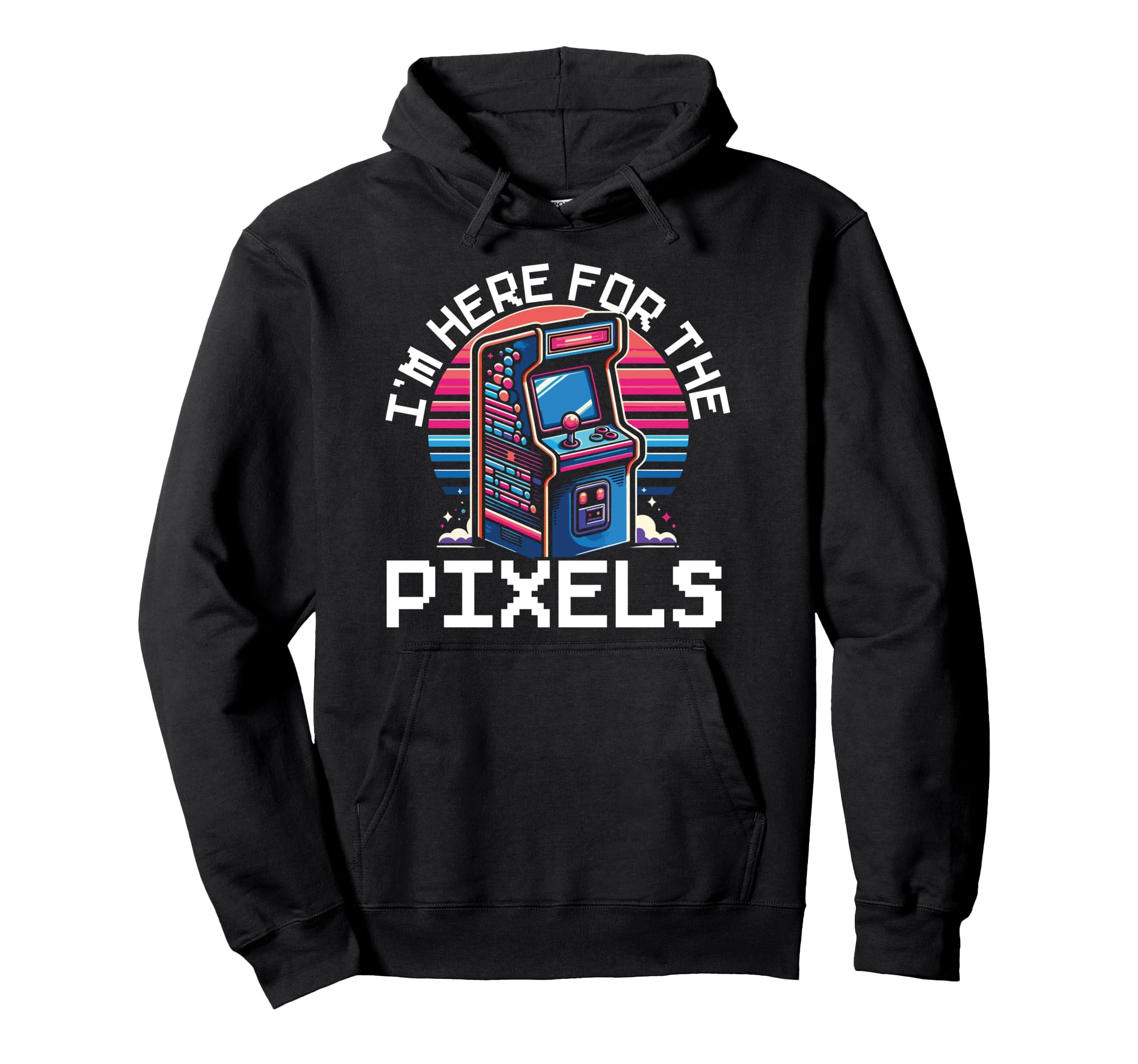 80S Arcade Nostalgia Pixel Art Video Hoodie - Aesthetic Graphic Unisex - T-Shirt, Sweatshirt, Hoodie