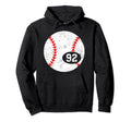 Baseball Sport 92 Jersey Number Hoodie - Fun Novelty Design Unisex - T-Shirt, Sweatshirt, Hoodie
