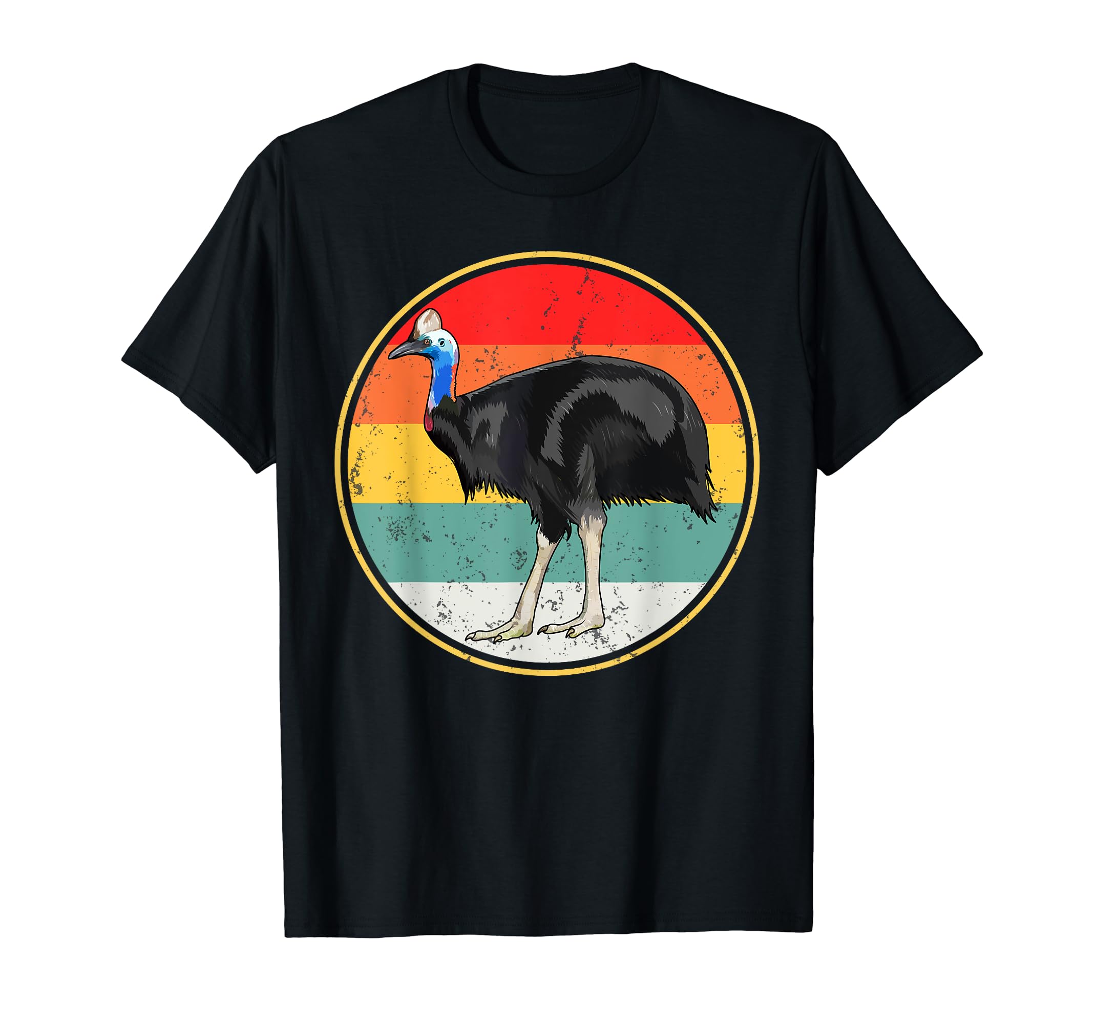 Sunset Cassowary Bird T-Shirt - Trendy Graphic Unisex - T-Shirt, Sweatshirt, Hoodie
