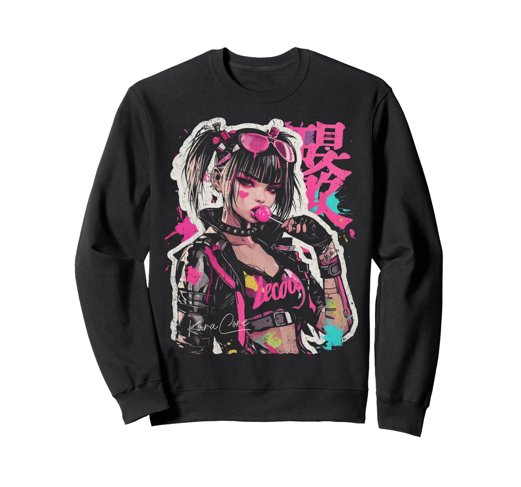 Japanese Streetwear Cyberpunk Sweatshirt - Casual Everyday Wear Men Women - T-Shirt, Sweatshirt, Hoodie