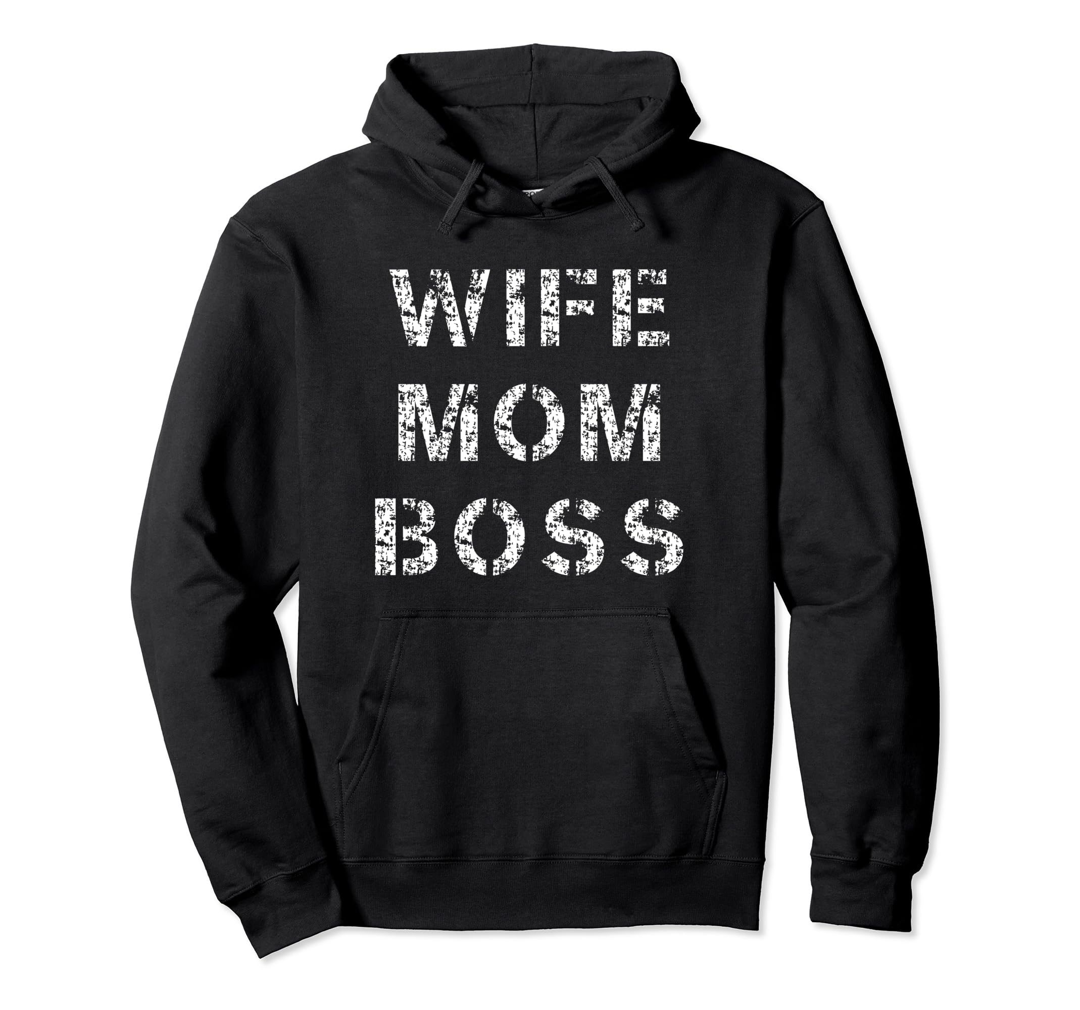 Distressed Wife Mom Boss 90S Grunge Birthday Hoodie - Graphic Print Unisex - T-Shirt, Sweatshirt, Hoodie