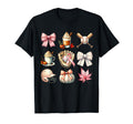 Coquette Fall Season Breast Cancer T-Shirt - Novelty Apparel Unisex - T-Shirt, Sweatshirt, Hoodie