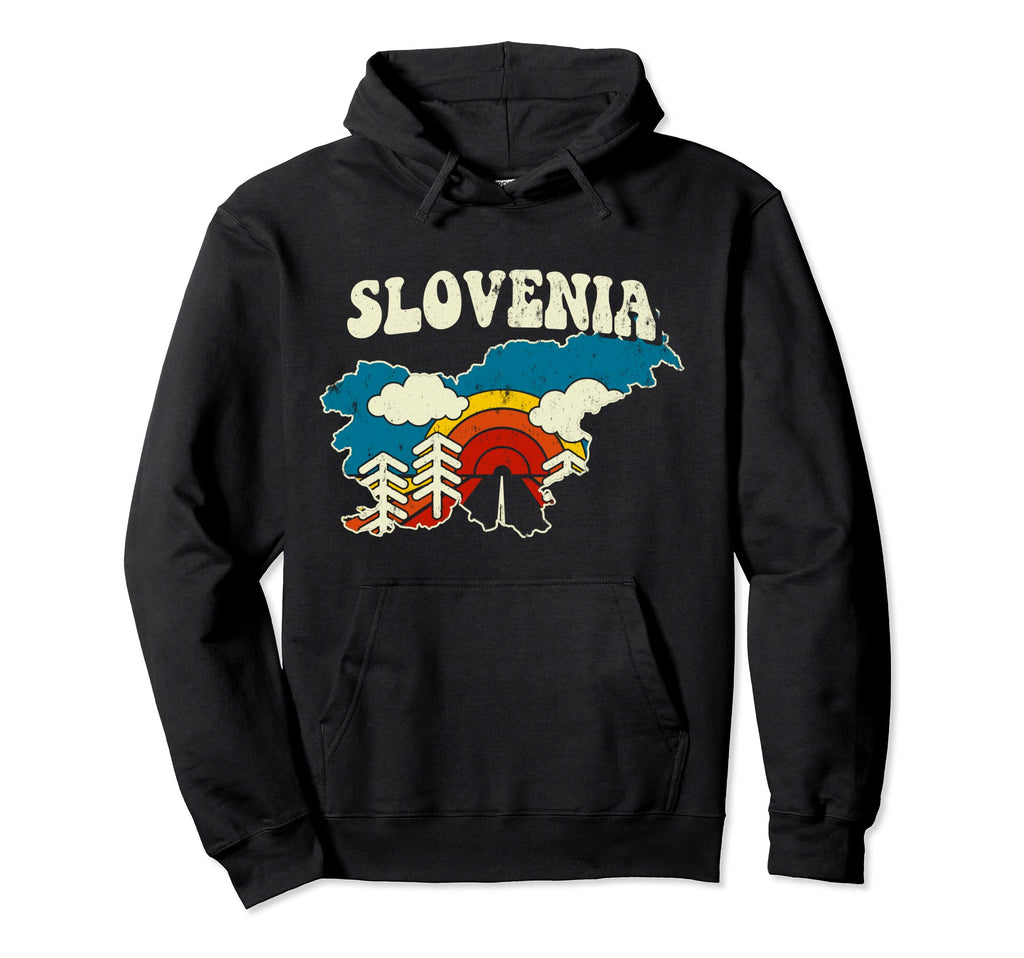 Slovenia Slovenian Country Rainbow Hoodie - Casual Everyday Wear Unisex - T-Shirt, Sweatshirt, Hoodie