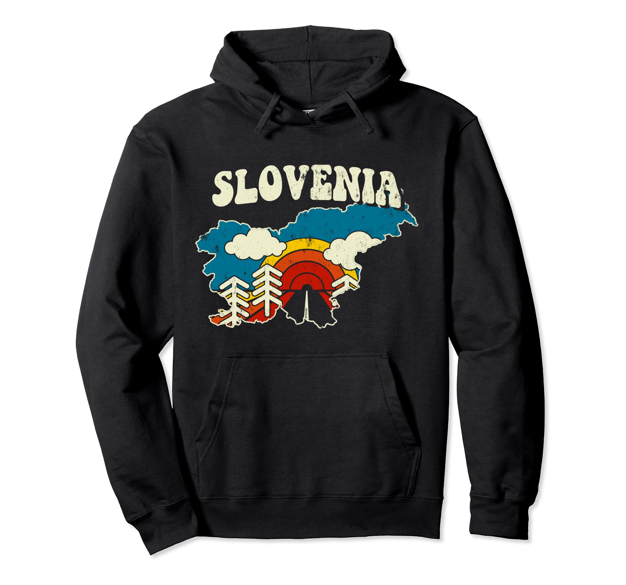Slovenia Slovenian Country Rainbow Hoodie - Casual Everyday Wear Unisex - T-Shirt, Sweatshirt, Hoodie