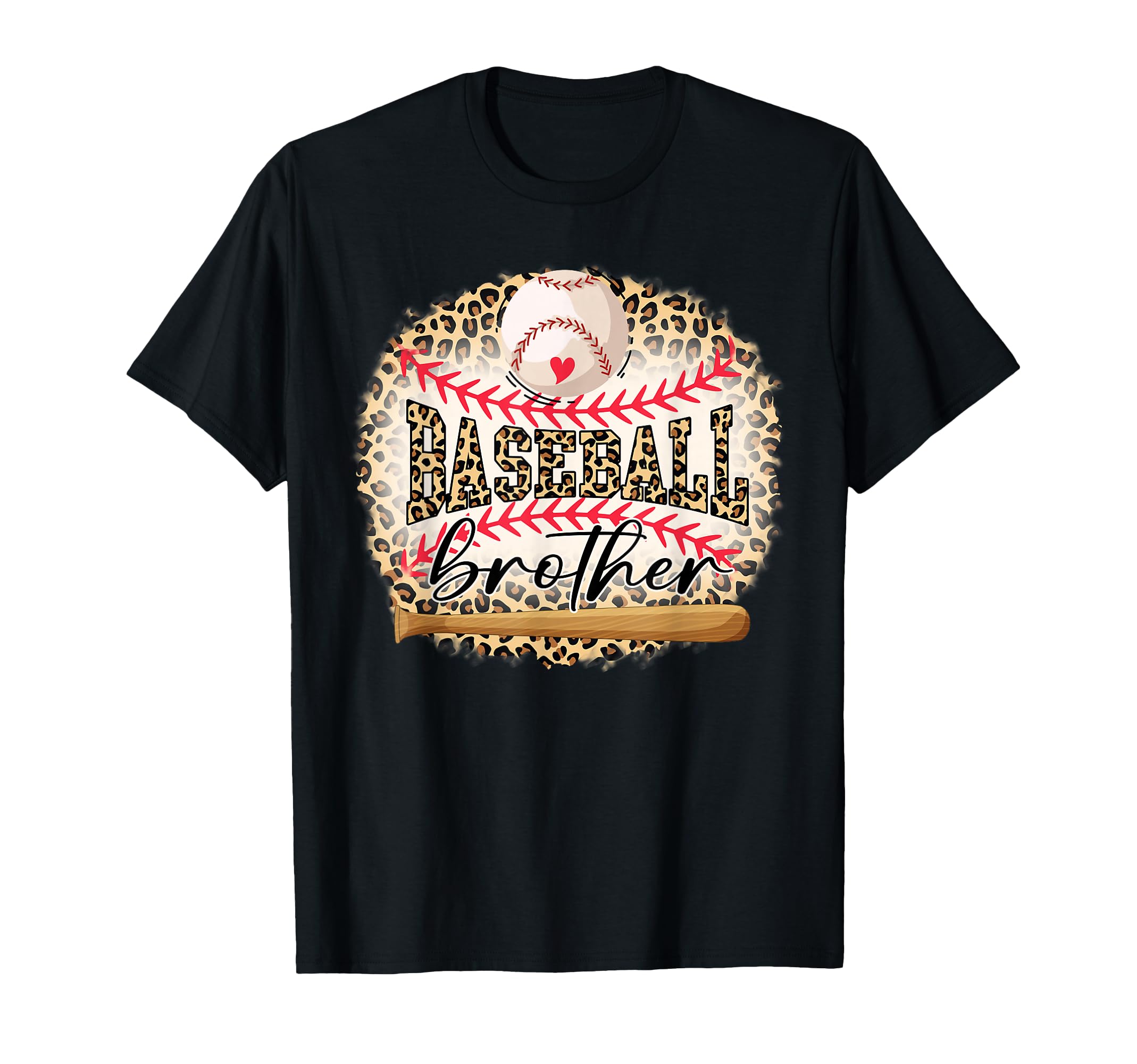 Baseball Brother Funny Leopard Baseball T-Shirt - Custom Art Print Unisex - T-Shirt, Sweatshirt, Hoodie