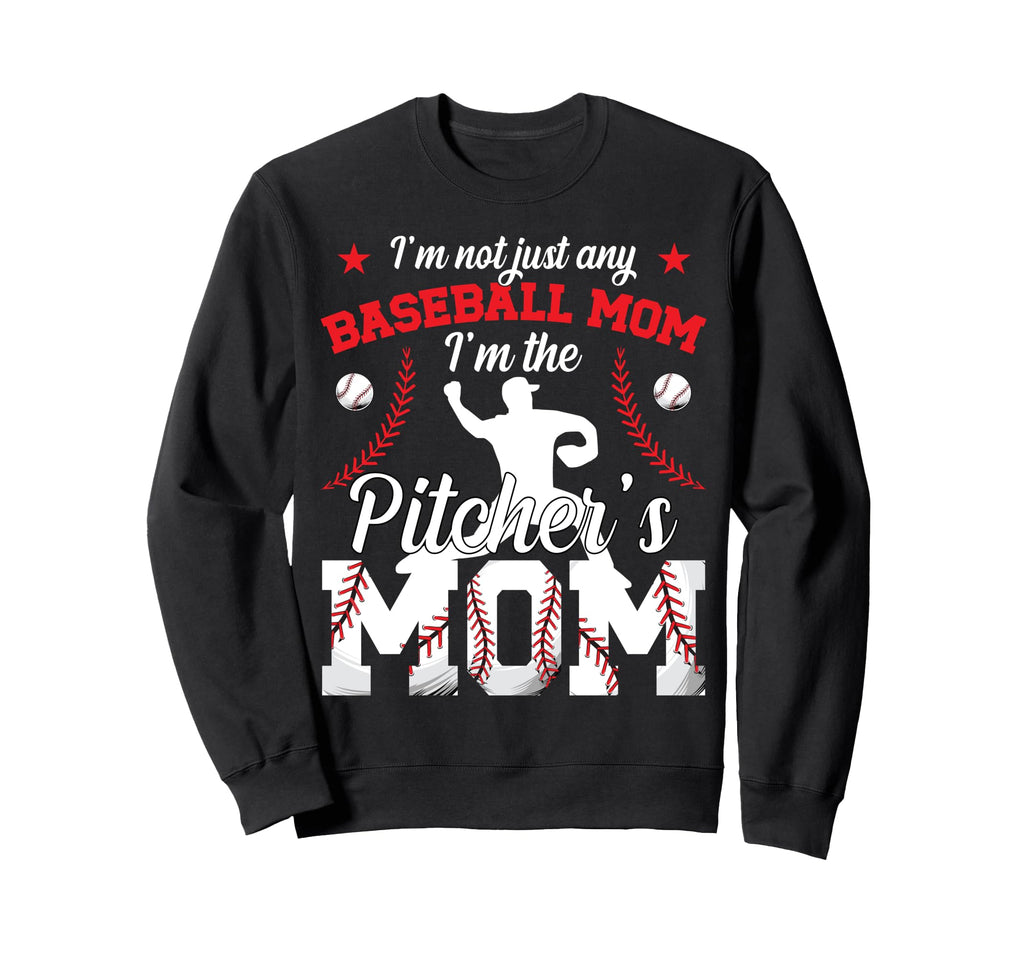 Im Baseball Pitcher Mom Baseball Pitcher Sweatshirt - Graphic Print Unisex - T-Shirt, Sweatshirt, Hoodie