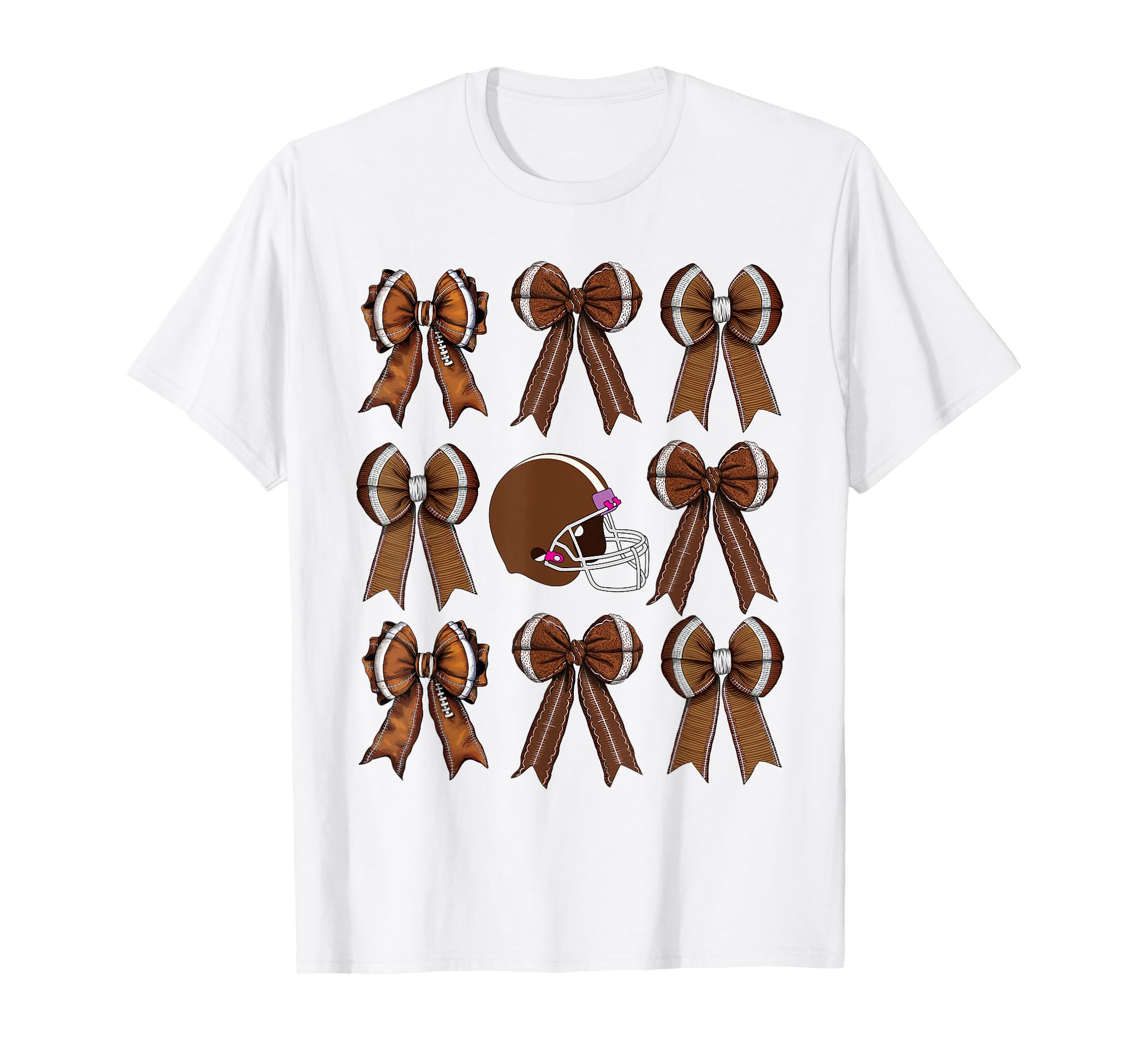 Womens Moms Coquette Bow Football T-Shirt - Novelty Apparel for Adults - T-Shirt, Sweatshirt, Hoodie