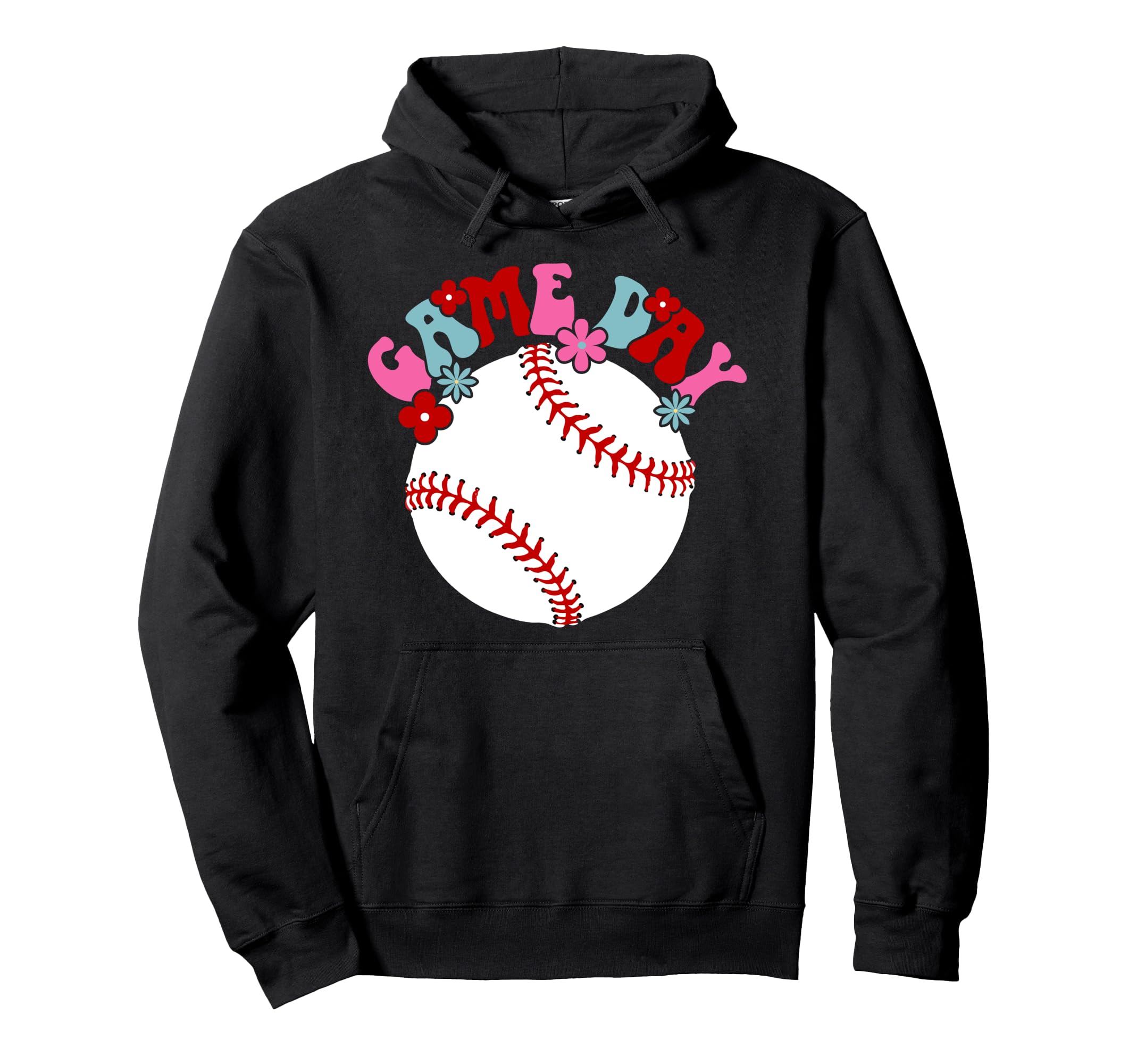 Baseball Game Day Groovy Game Day Hoodie - Casual Everyday Wear Unisex - T-Shirt, Sweatshirt, Hoodie