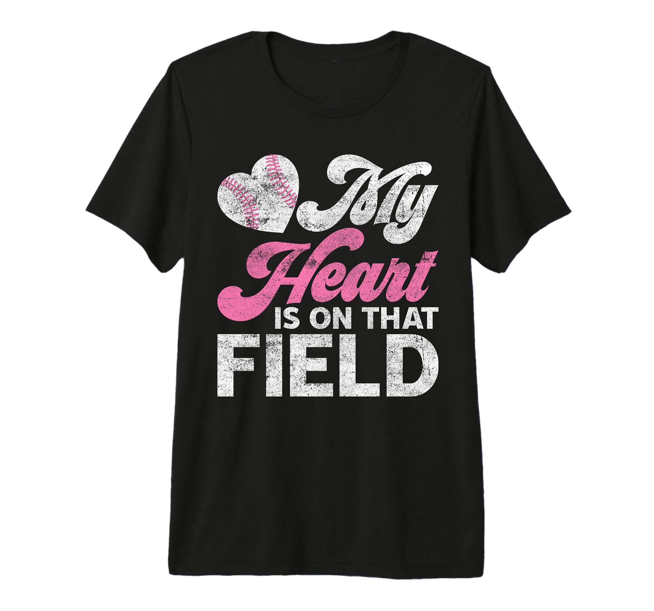 My Heart Is That Field Baseball Mom T-Shirt - Novelty Apparel Unisex - T-Shirt, Sweatshirt, Hoodie