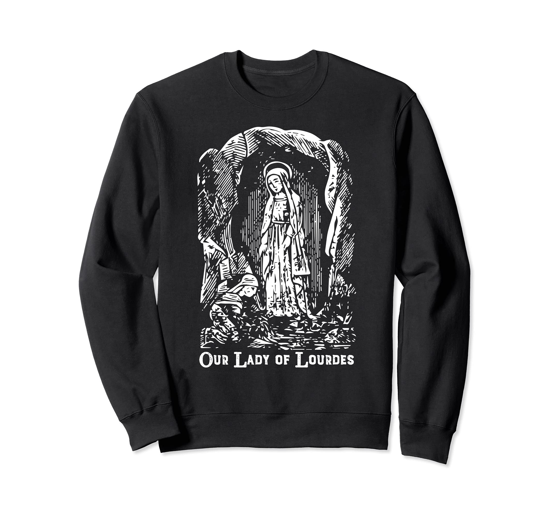 Our Lady Lourdes Bernadette Catholic Sweatshirt - Graphic Print Men Women - T-Shirt, Sweatshirt, Hoodie