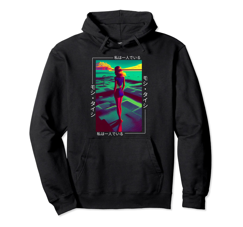 90S Synthwave Japanese Vaporwave Art Hoodie - Trendy Graphic for Adults - T-Shirt, Sweatshirt, Hoodie