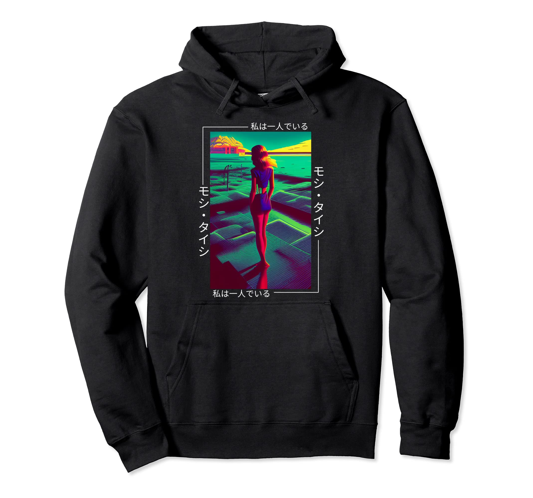 90S Synthwave Japanese Vaporwave Art Hoodie - Trendy Graphic for Adults - T-Shirt, Sweatshirt, Hoodie