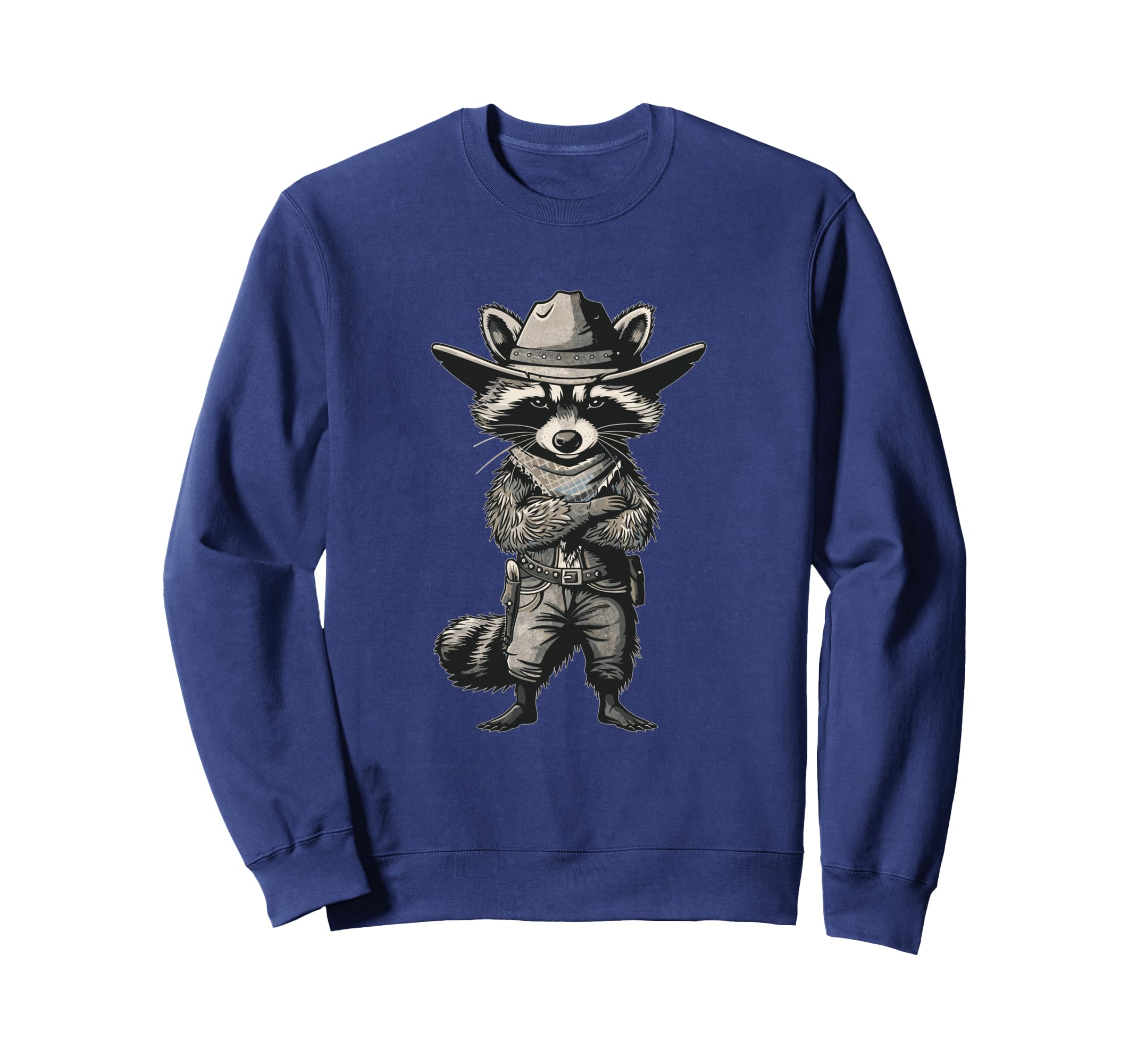Raccoon Cowboy Western Cowgirl Sweatshirt - Casual Everyday Wear Unisex - T-Shirt, Sweatshirt, Hoodie