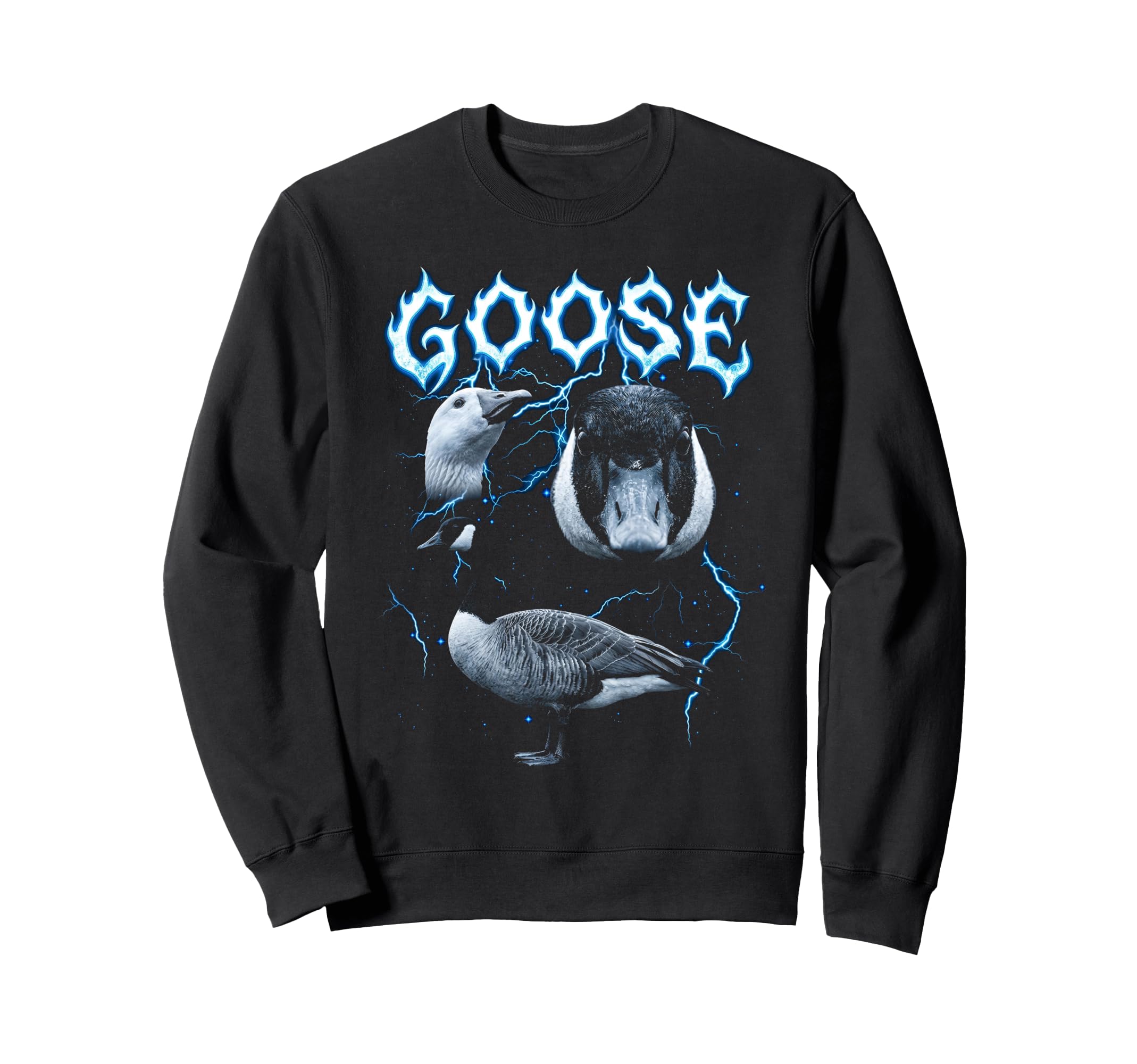 Goose 90S Silly Heavy Metal Goose Farm Sweatshirt - Trendy Graphic Unisex - T-Shirt, Sweatshirt, Hoodie