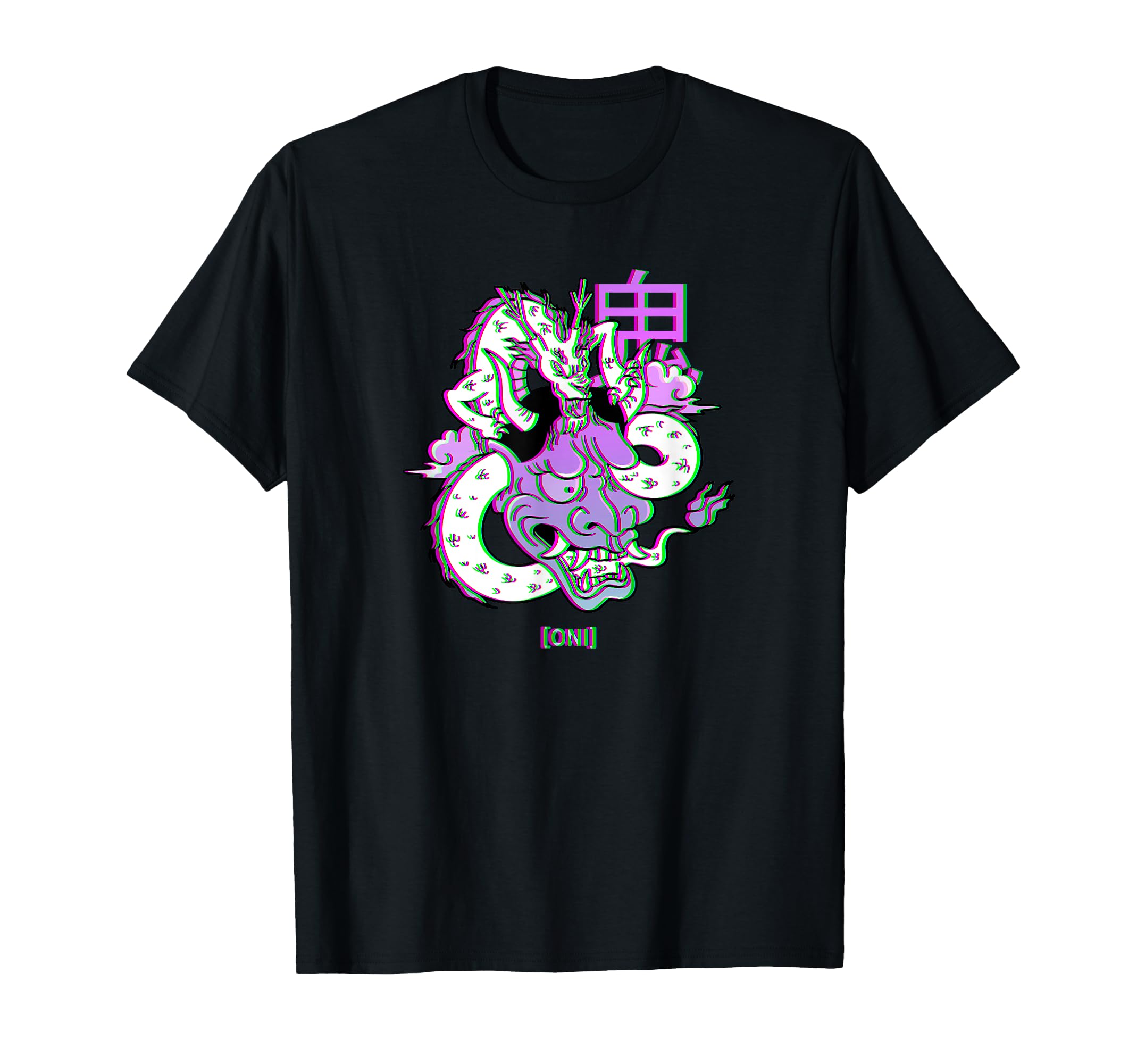 Oni Japan Dragon 90S Aesthetic T-Shirt - Fun Novelty Design Unisex - T-Shirt, Sweatshirt, Hoodie