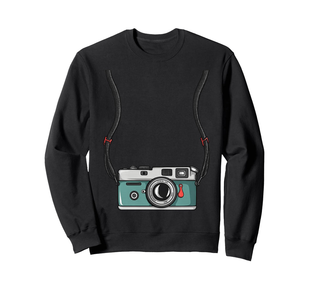 Photographer Camera Neck Strap Sweatshirt - Unique Graphic Men Women - T-Shirt, Sweatshirt, Hoodie