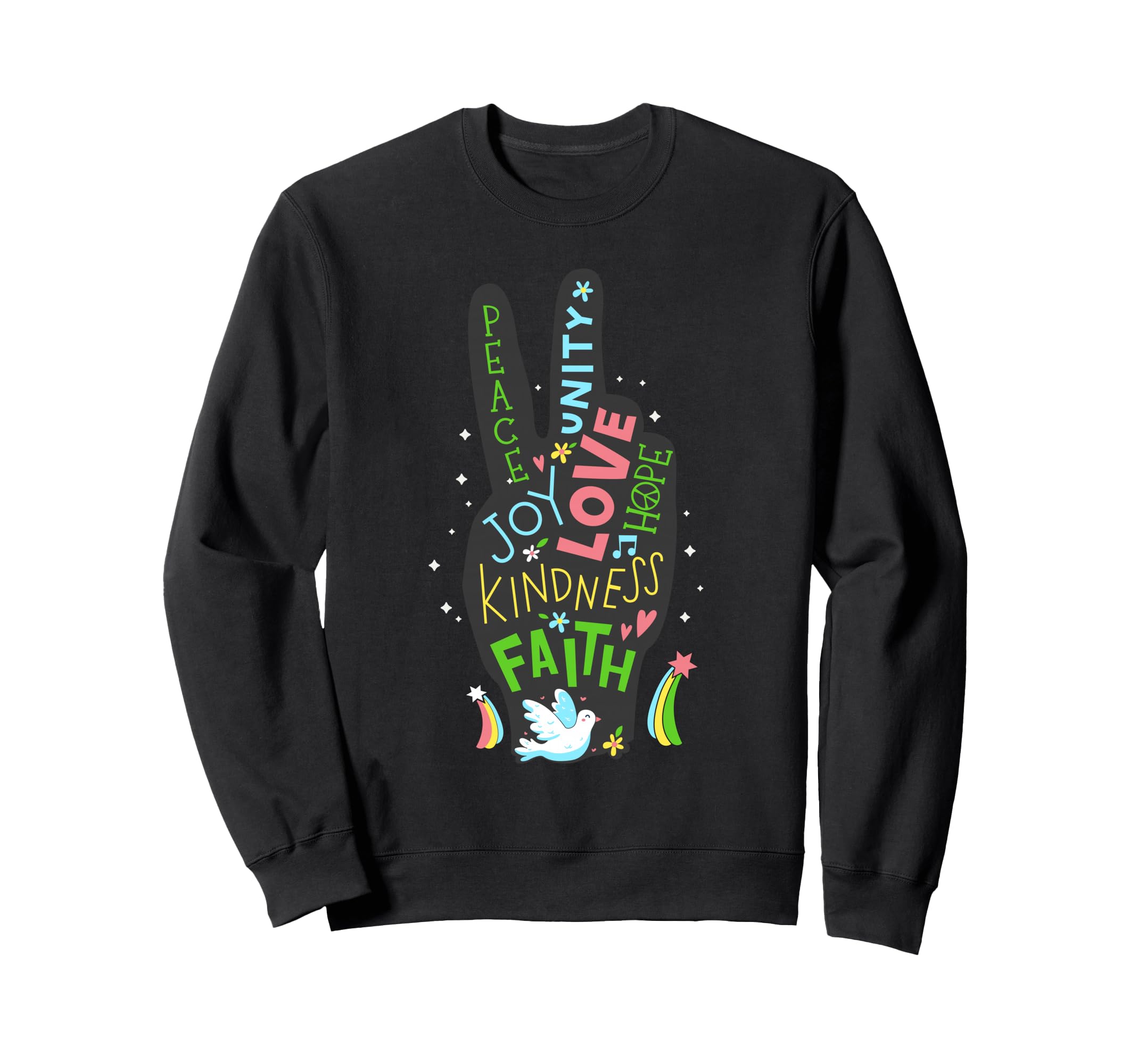 Peace Sign Hippie Symbol 60S 70S Sweatshirt - Minimalist Print Men Women - T-Shirt, Sweatshirt, Hoodie