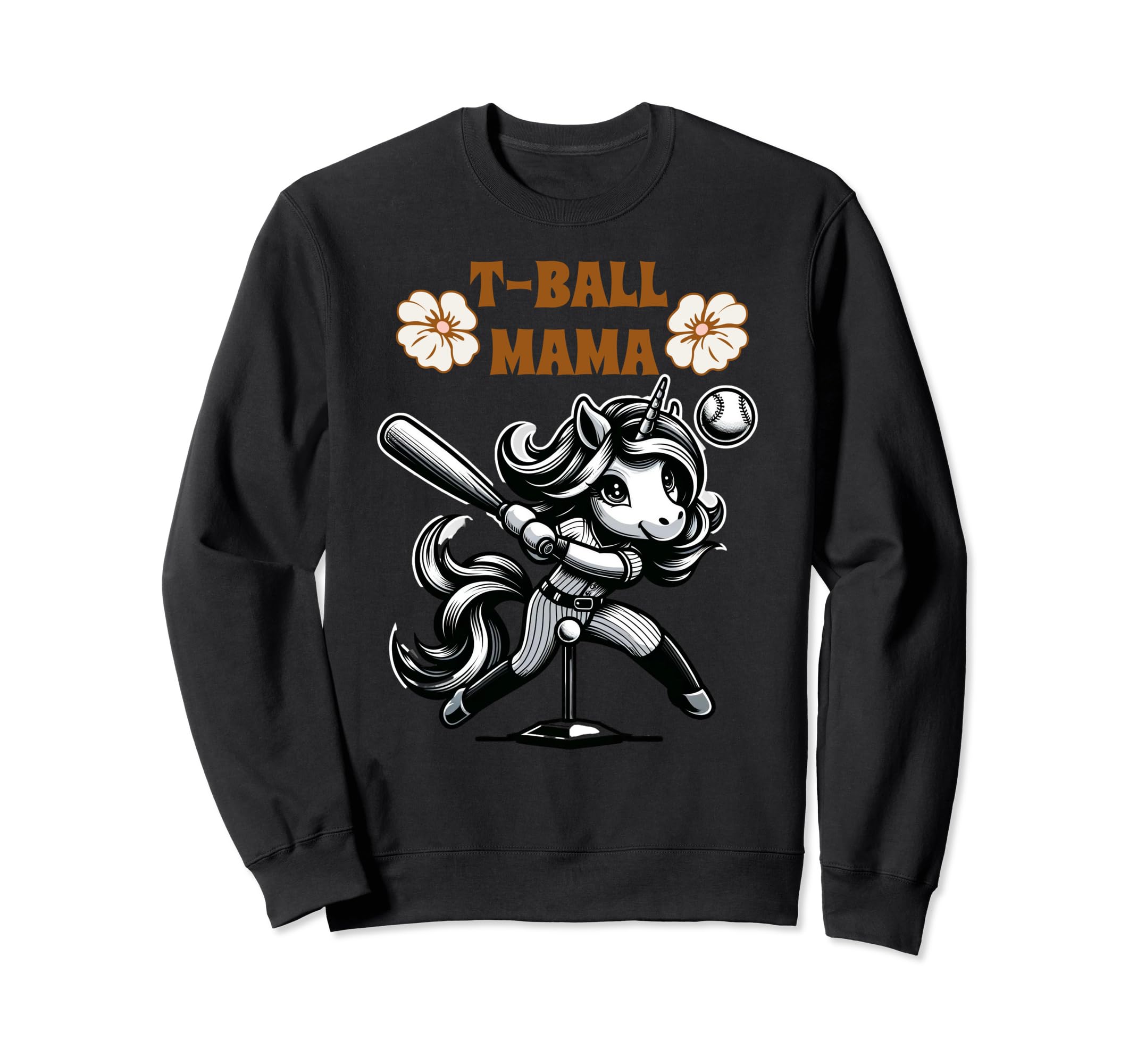 Teeball Mom Leopard T Ball Mom Sweatshirt - Trendy Graphic for Adults - T-Shirt, Sweatshirt, Hoodie