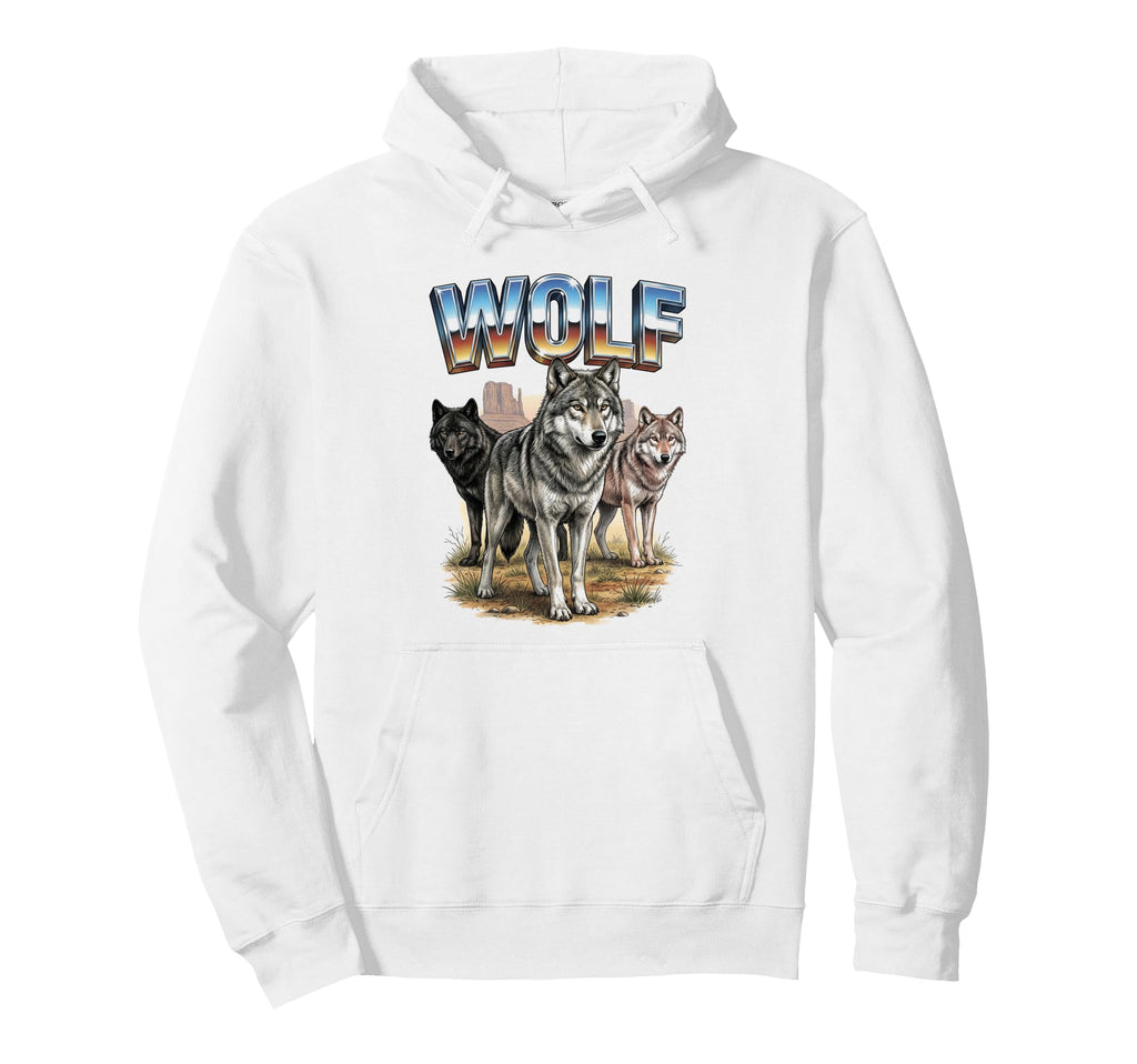 Wolf 70S 90S Wolf Animal Lover Wolves Hoodie - Novelty Apparel Men Women - T-Shirt, Sweatshirt, Hoodie