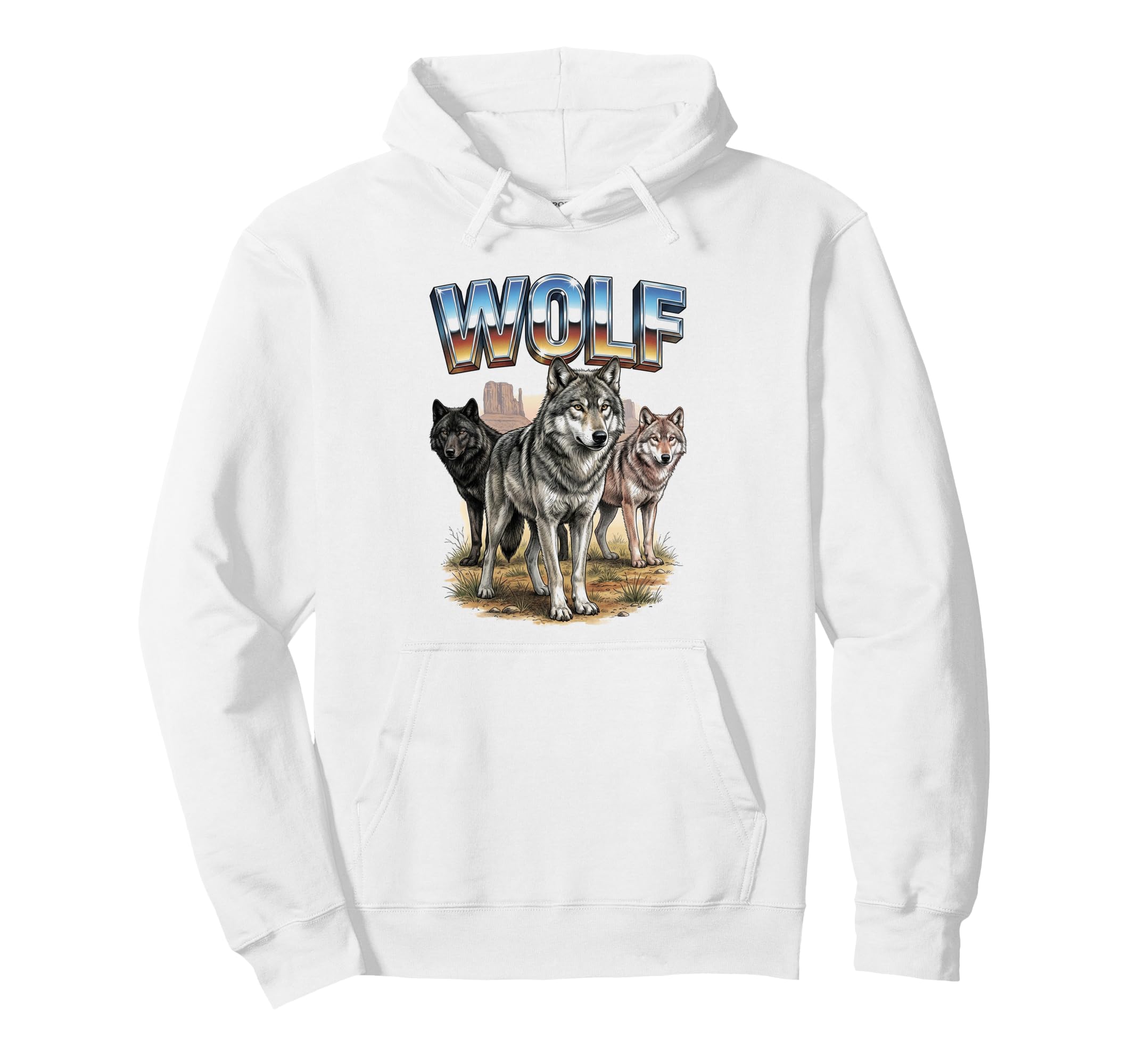 Wolf 70S 90S Wolf Animal Lover Wolves Hoodie - Novelty Apparel Men Women - T-Shirt, Sweatshirt, Hoodie