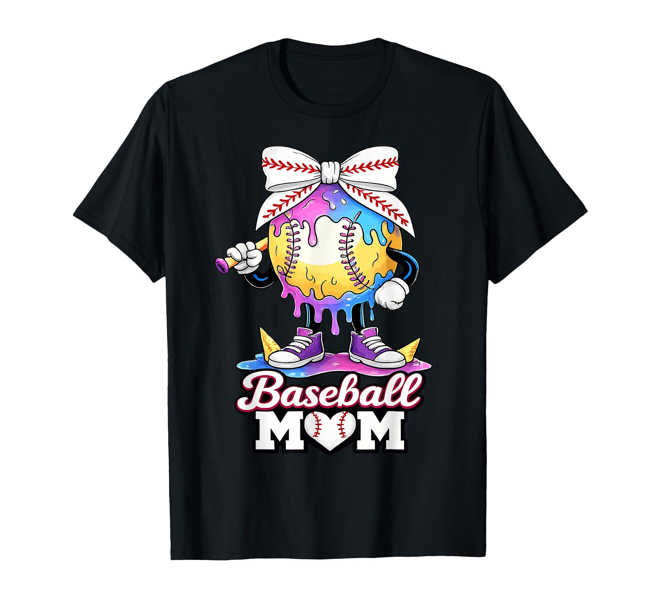 Coquette Baseball Ice Cream Drip T-Shirt - Streetwear Style Unisex - T-Shirt, Sweatshirt, Hoodie