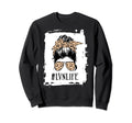 Lvn Life Messy Bun Leopard Sweatshirt - Aesthetic Graphic Men Women - T-Shirt, Sweatshirt, Hoodie