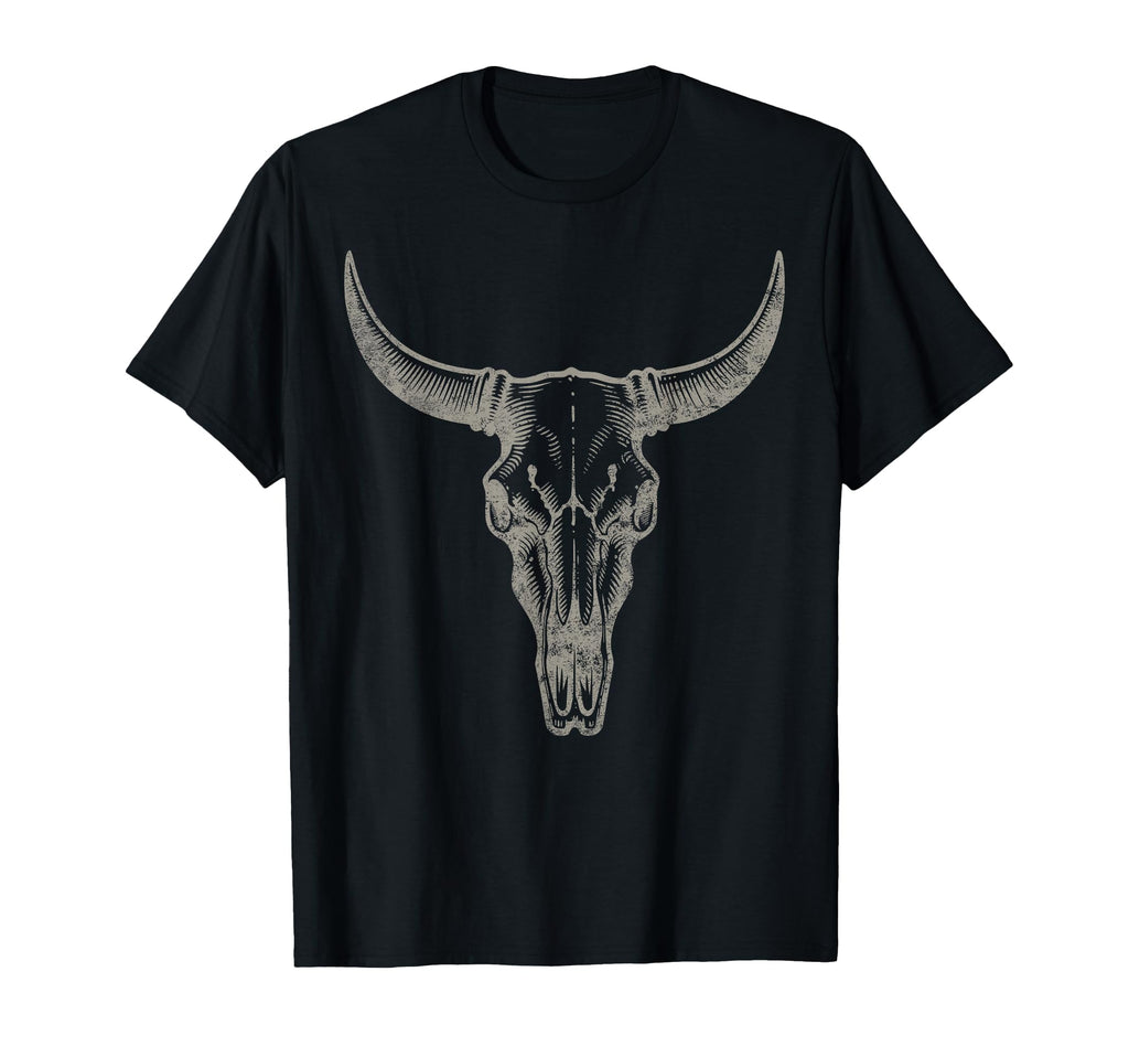 Cowgirl Cowboy Western Cow Skull T-Shirt - Trendy Graphic Unisex - T-Shirt, Sweatshirt, Hoodie