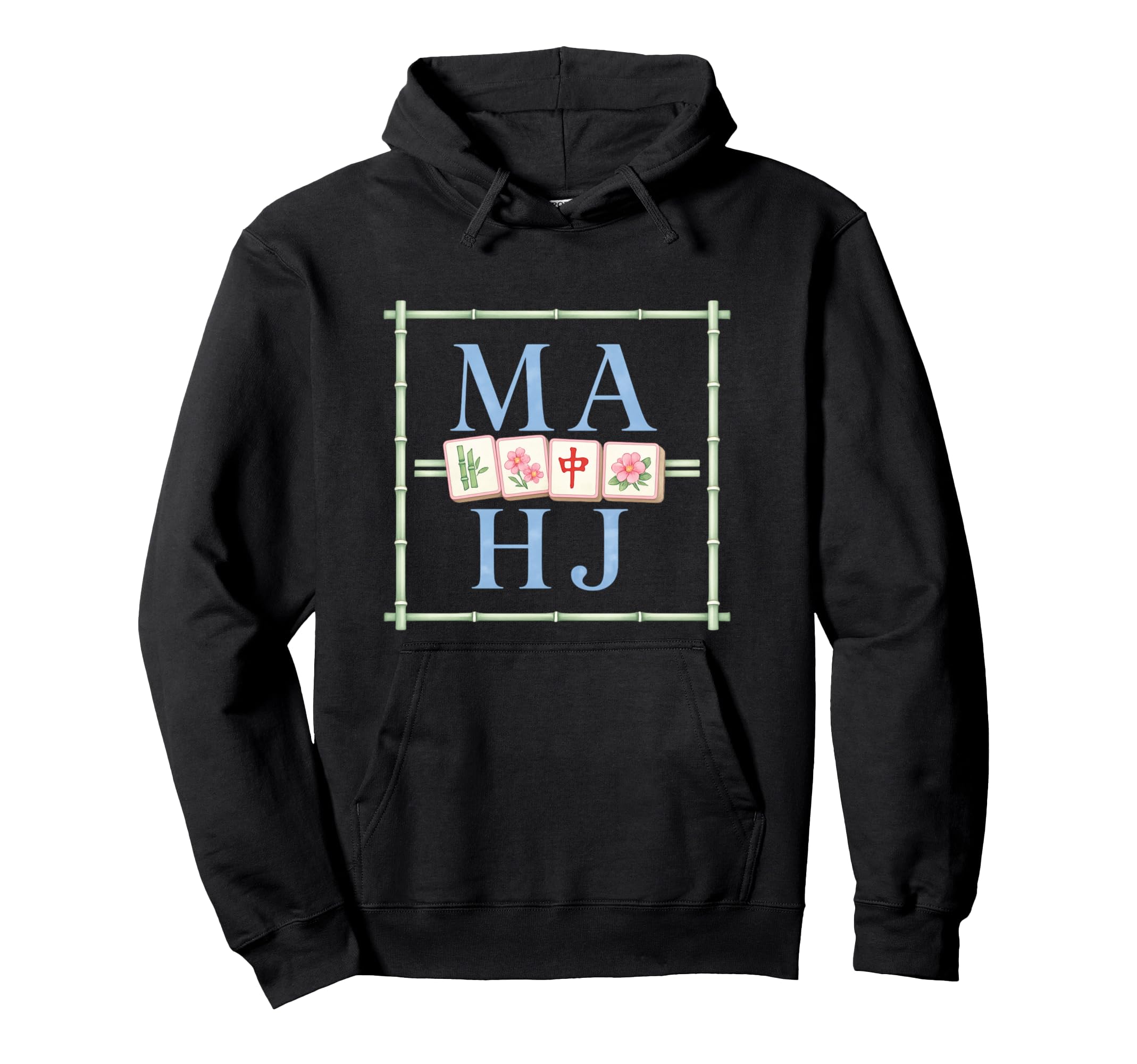 Mahj Mahjong Game Preppy Night Pastel Hoodie - Minimalist Print Unisex - T-Shirt, Sweatshirt, Hoodie