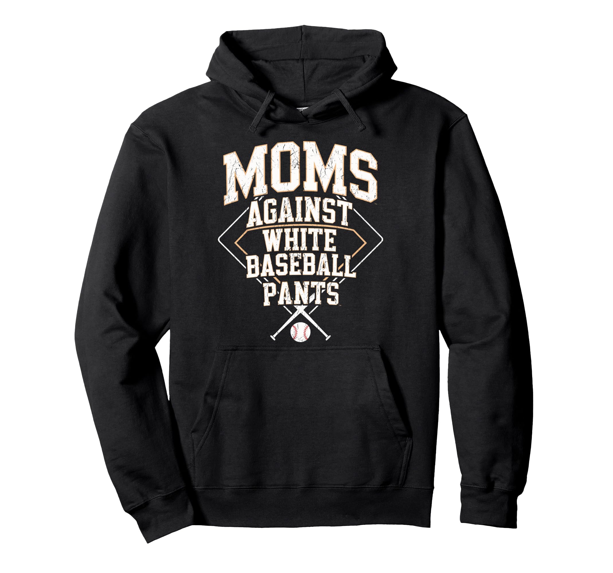 Baseball Moms Against White Baseball Hoodie - Aesthetic Graphic for Adults - T-Shirt, Sweatshirt, Hoodie